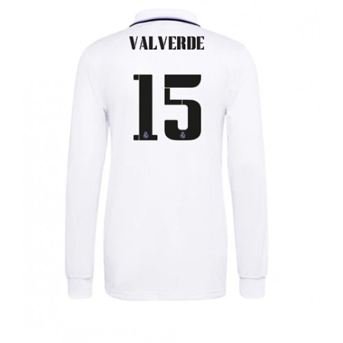 Real Madrid Federico Valverde #15 Hjemmedrakt 2022-23 Langermet Real Madrid Federico Valverde #15 Hjemmedrakt 2022-23 Langermet
